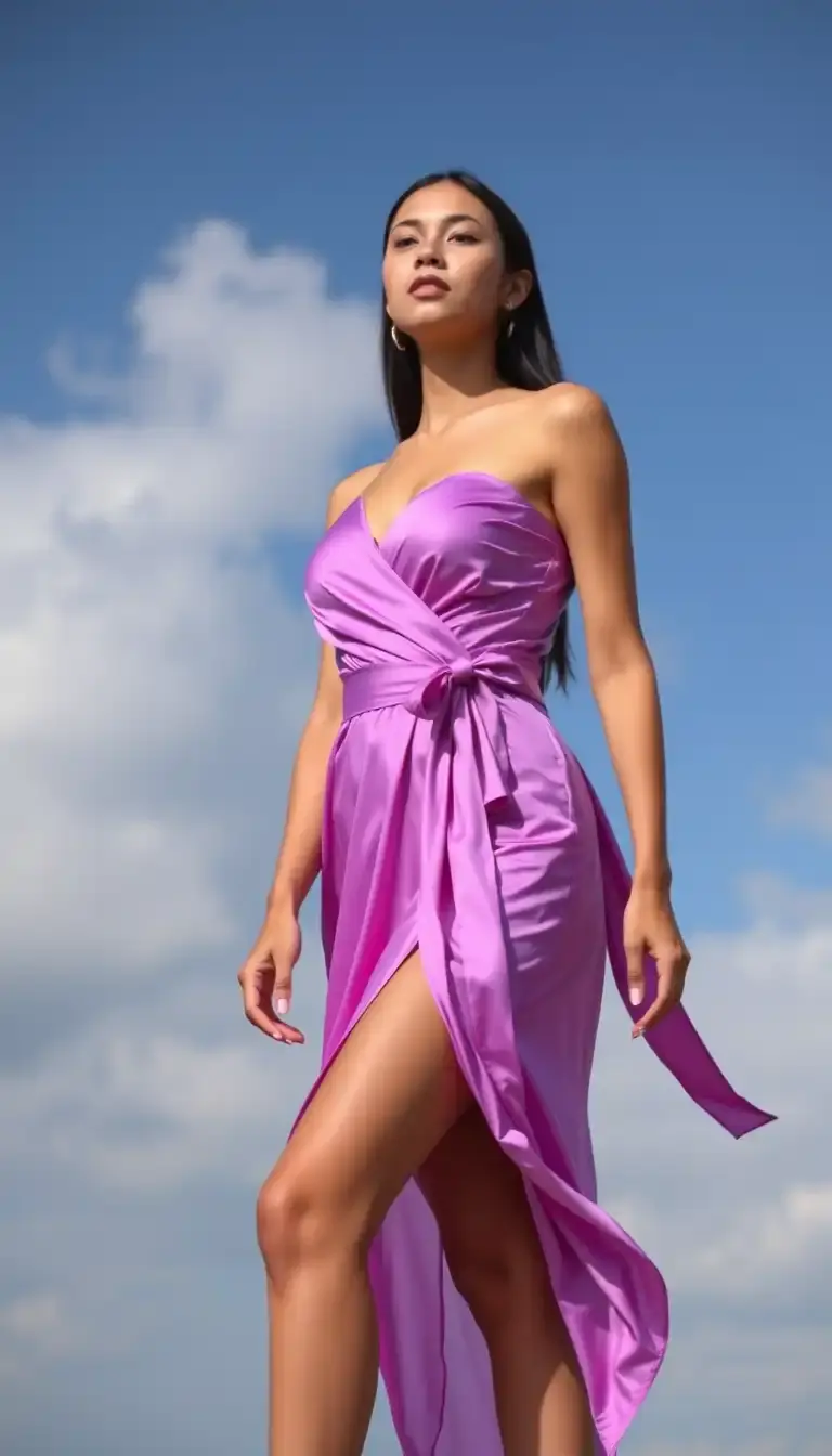 Orchid Purple Wrap Dress
