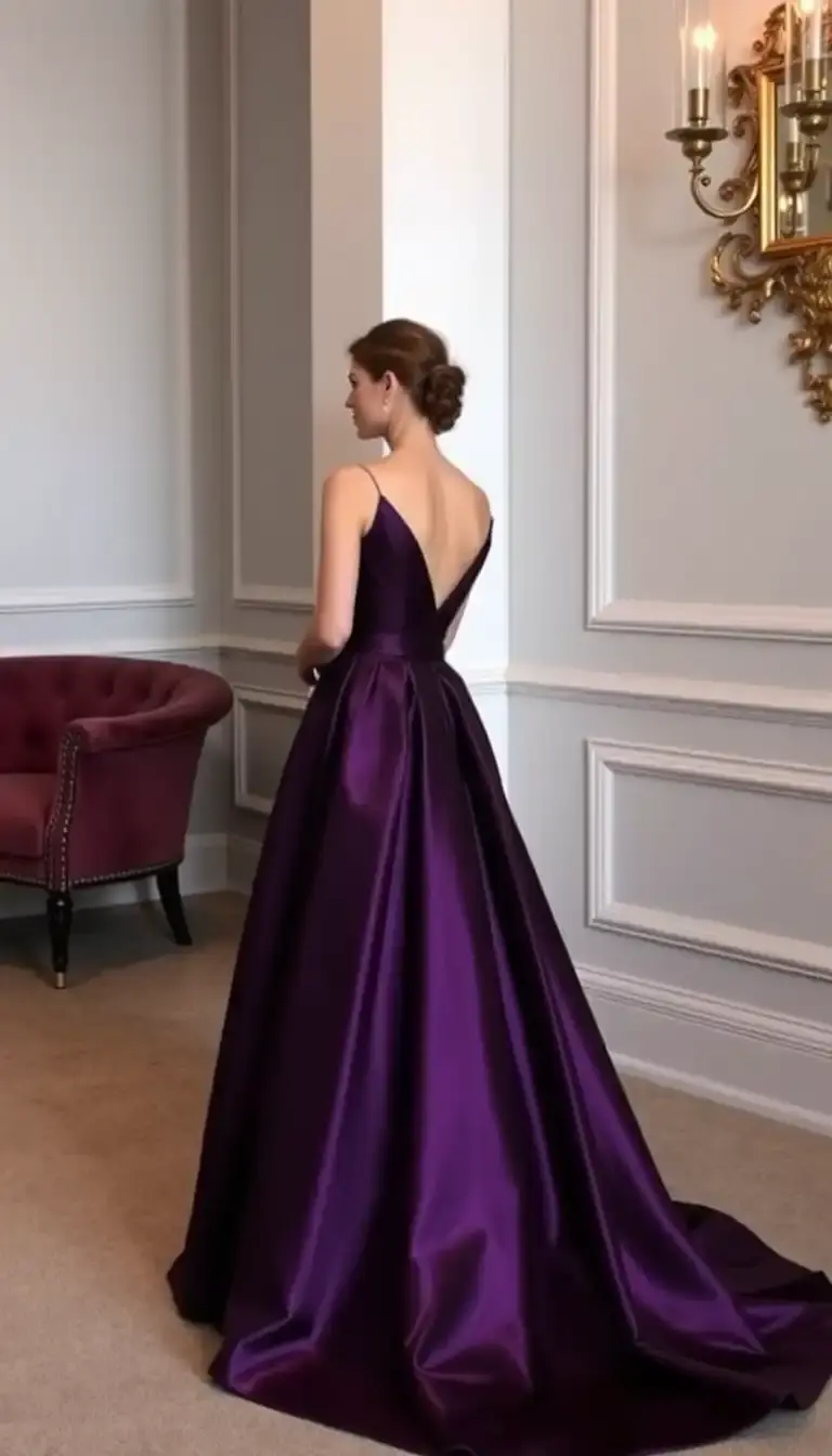 Eggplant Purple Formal Gown