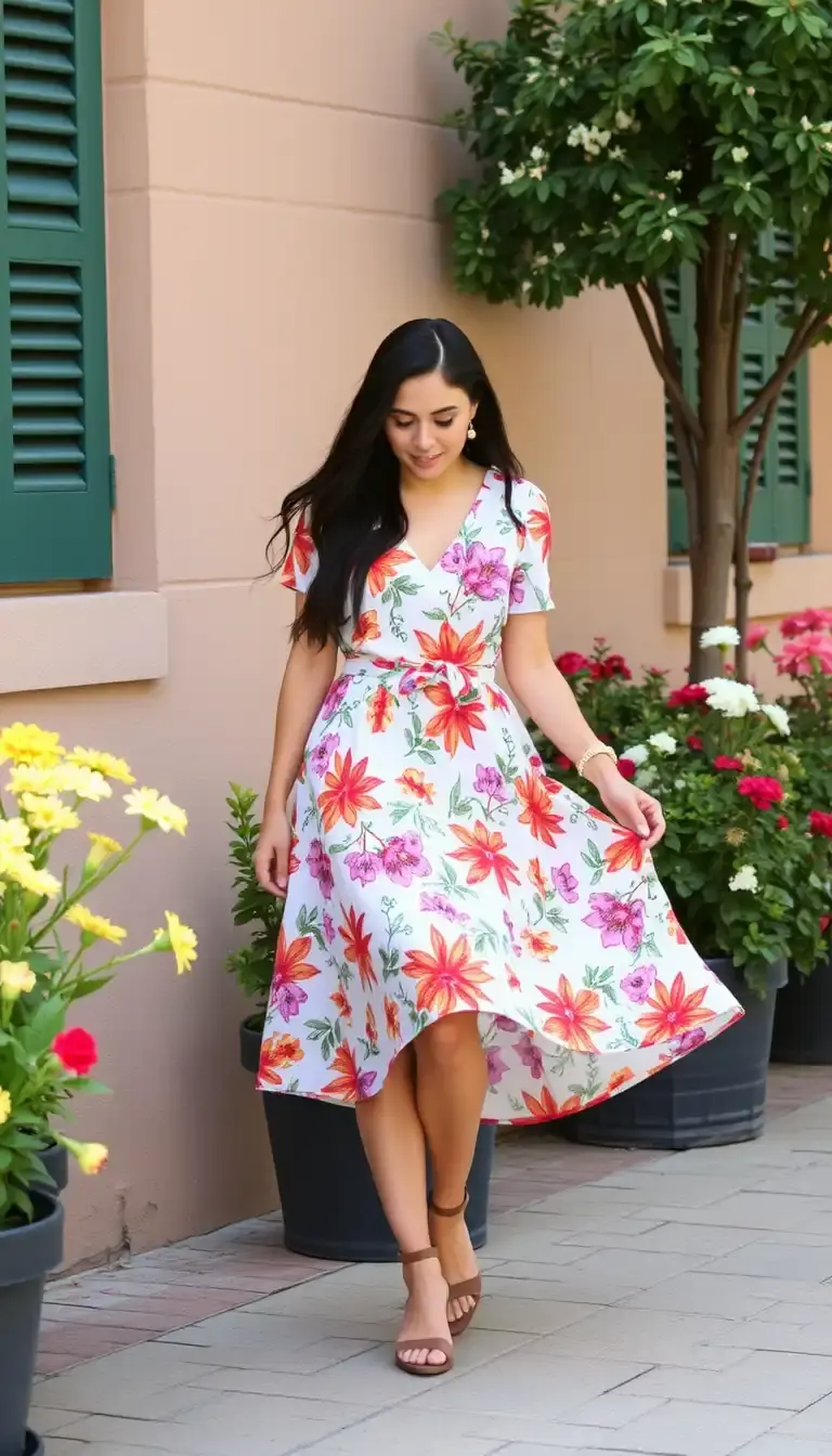 Floral Spring Midi Dress