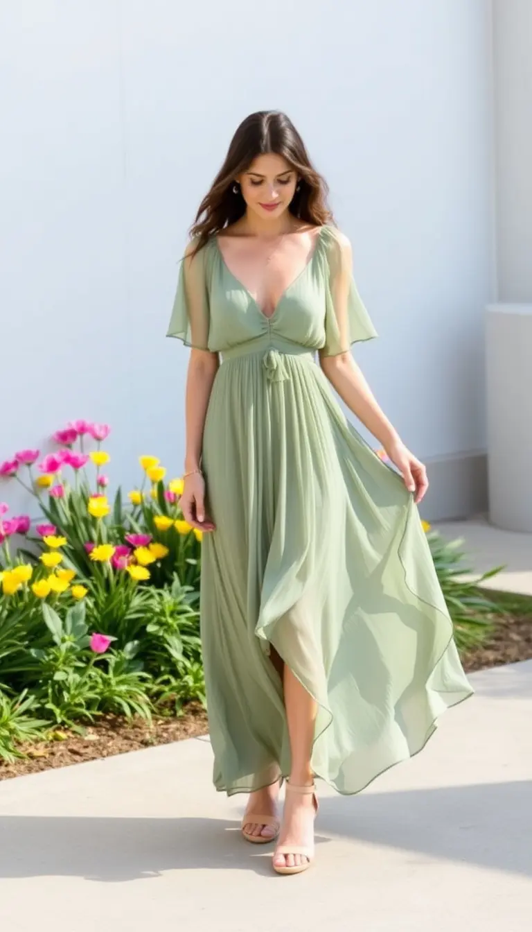 Chiffon Spring Maxi