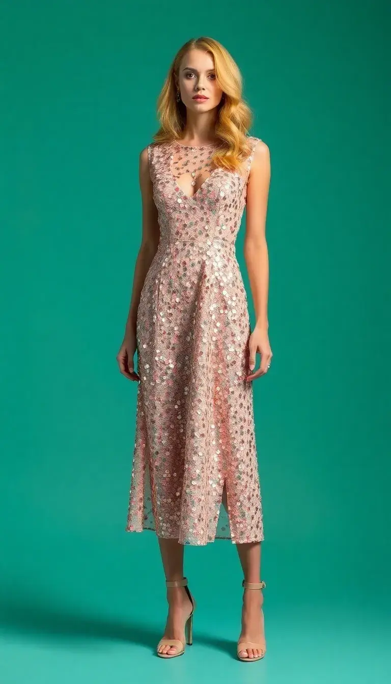Sequin Spring Party Dress