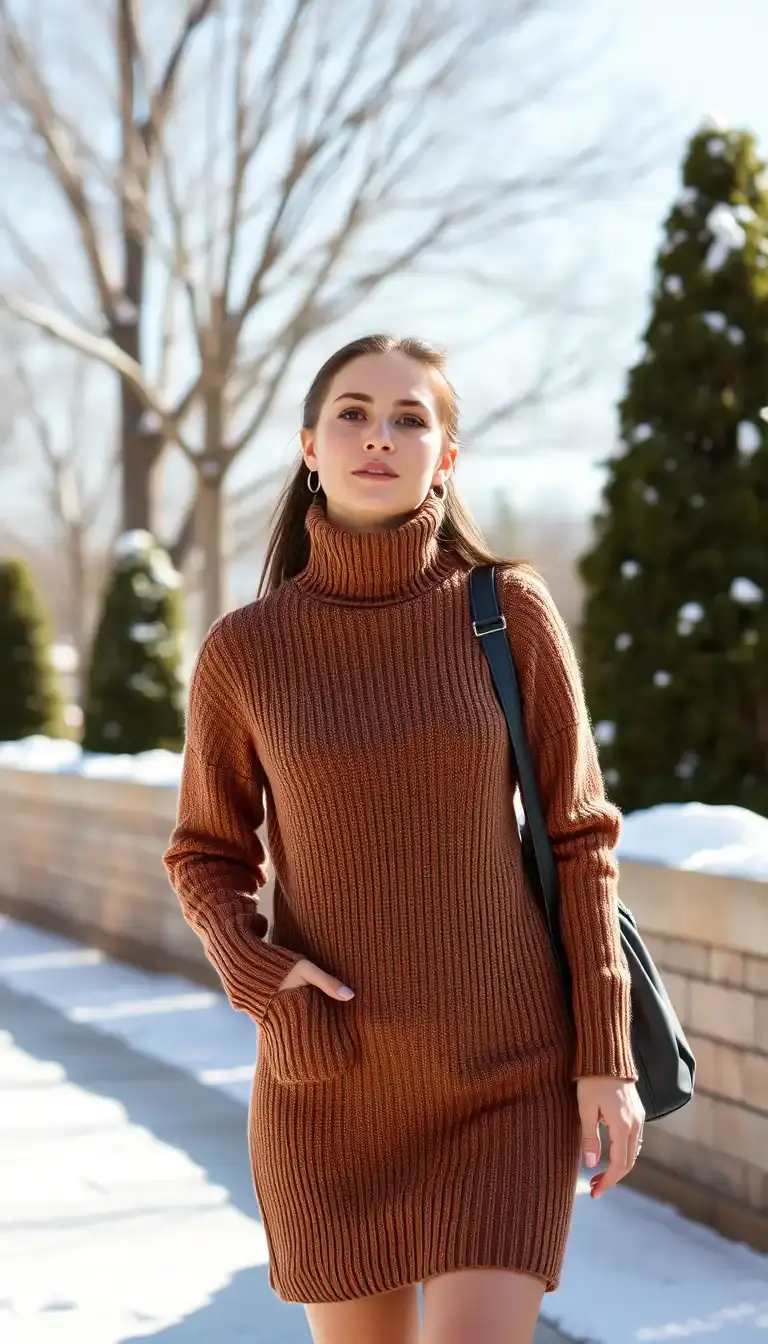 Turtleneck Sweater Dress