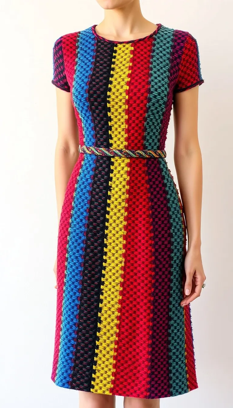 Multi-Color Tweed Dress