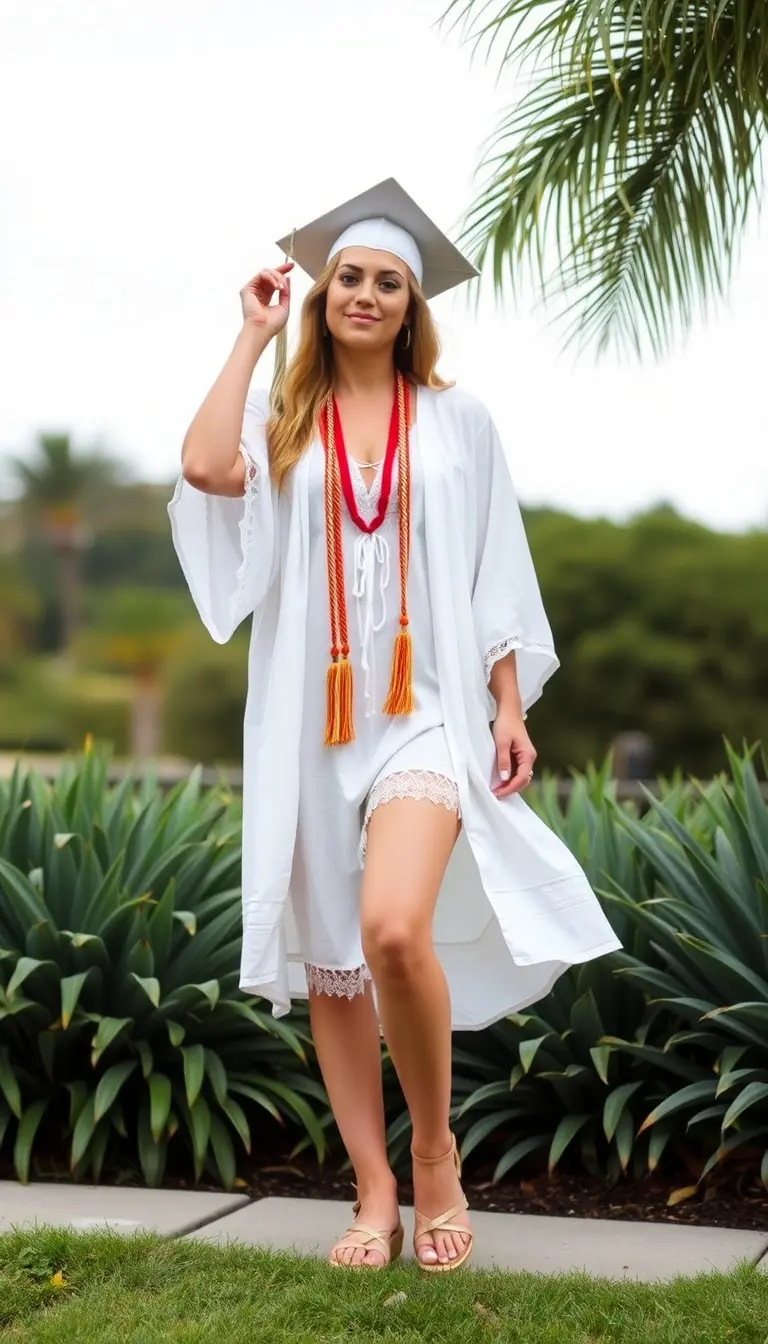 White Boho Graduation Outfit