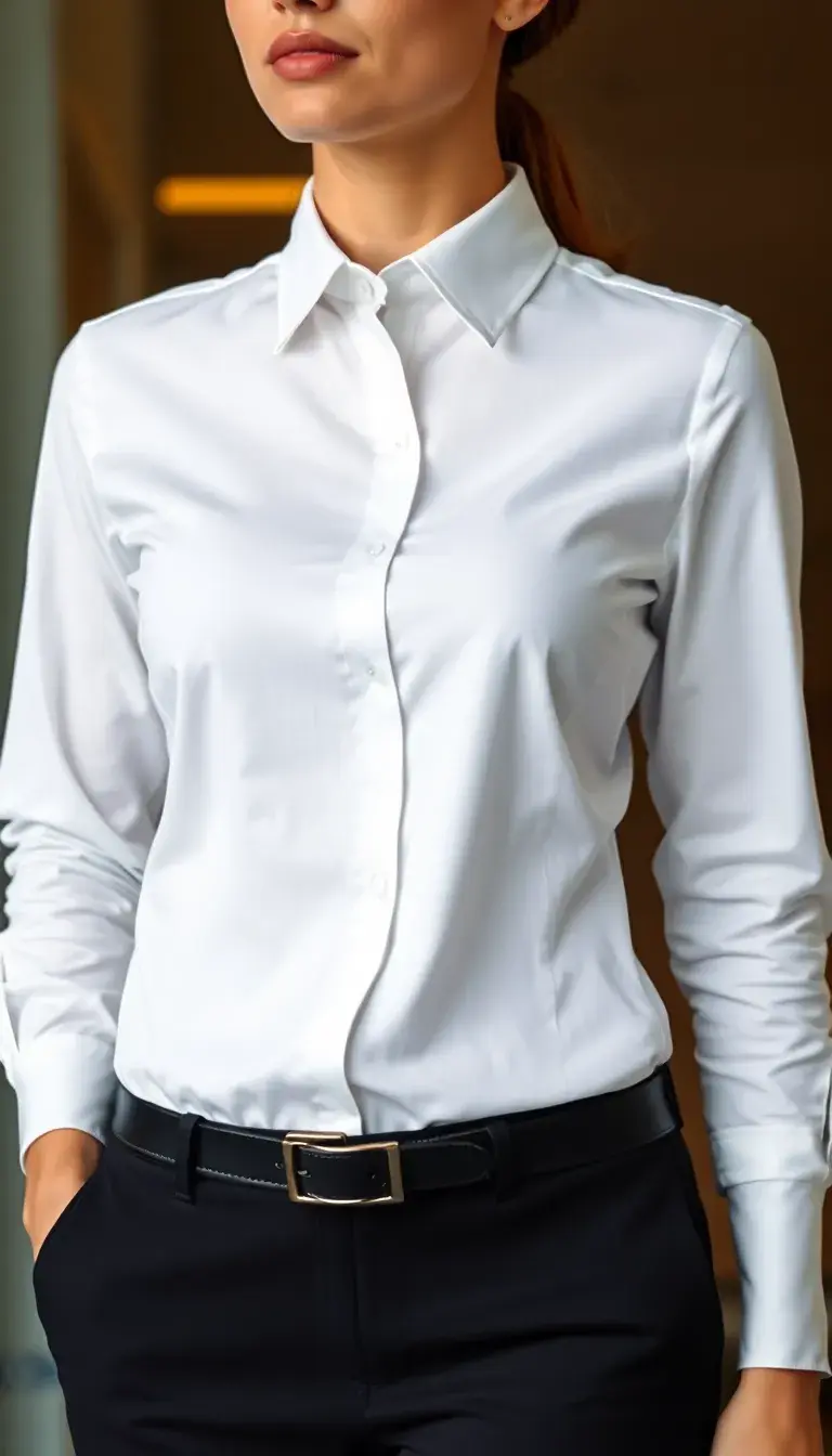 Fitted White Dress Shirt