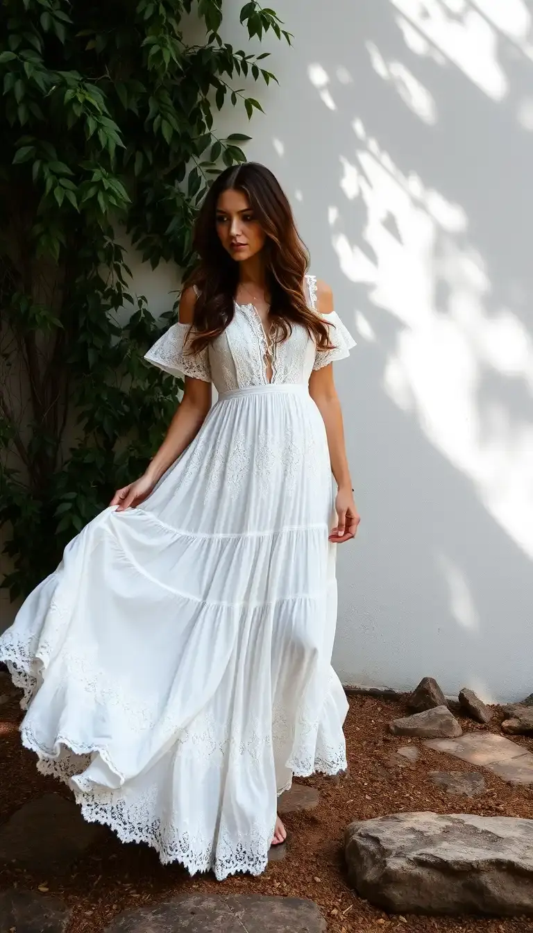White Lace Maxi Boho