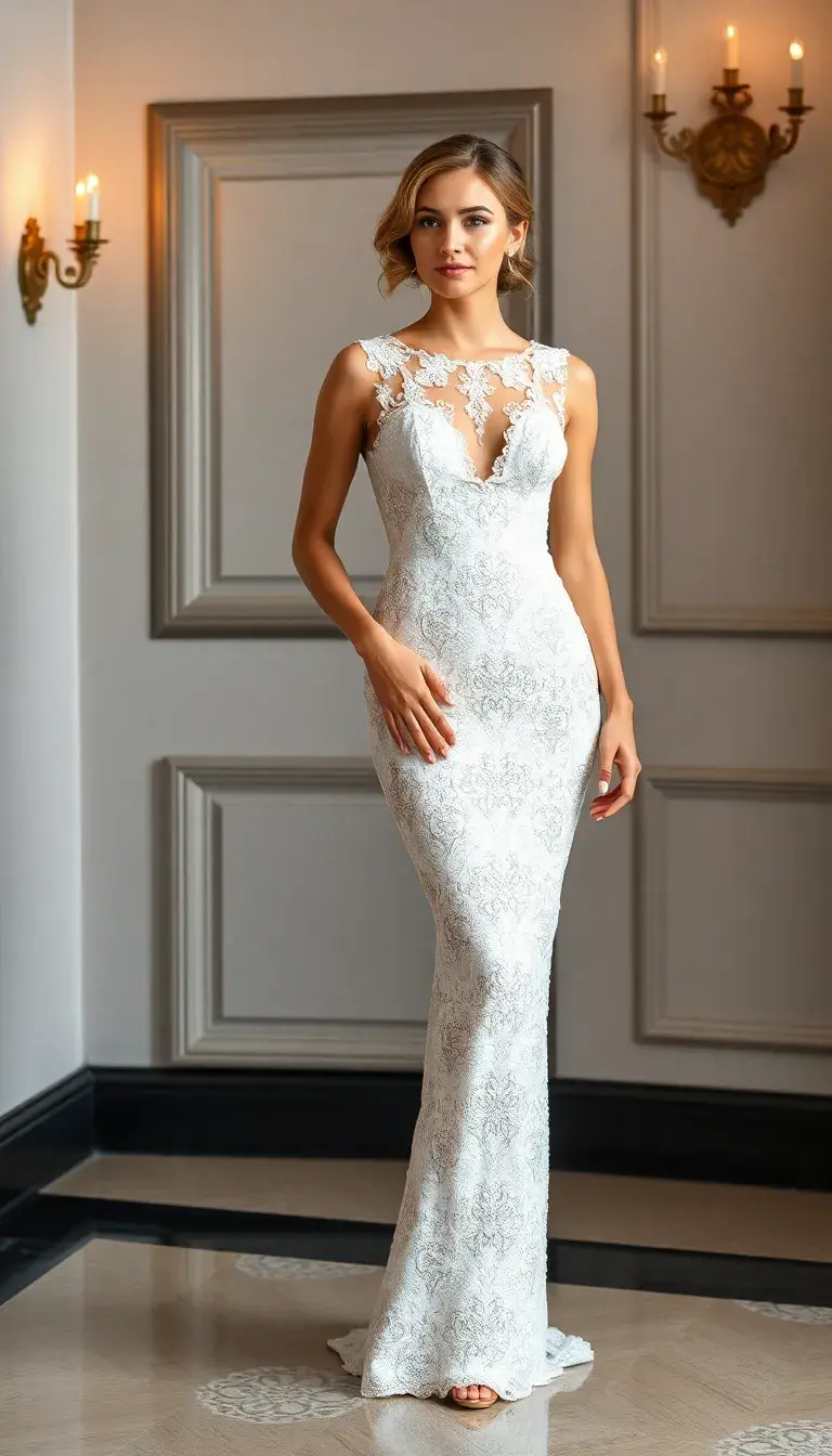 White Lace Cocktail Formal