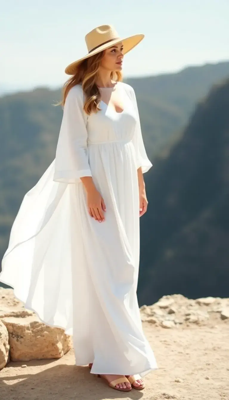 White Long Sleeve Maxi Dress