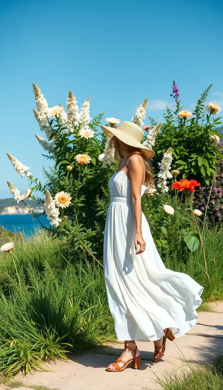 White Chiffon Summer Midi