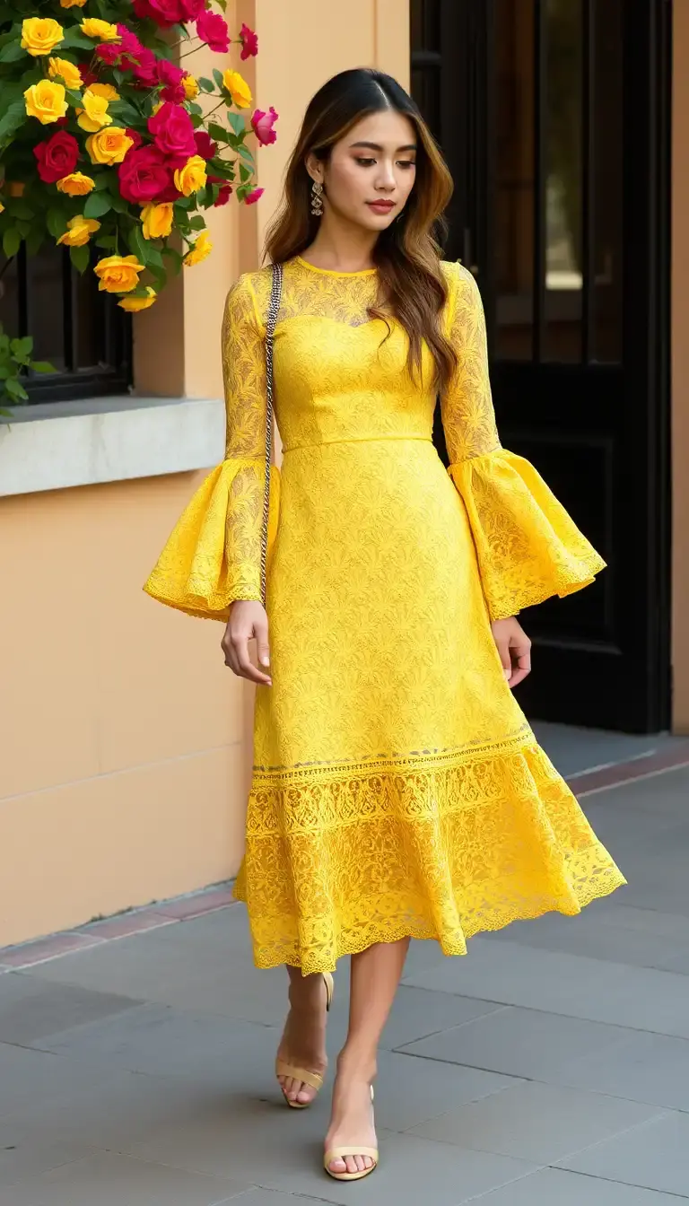 Yellow Lace Dress