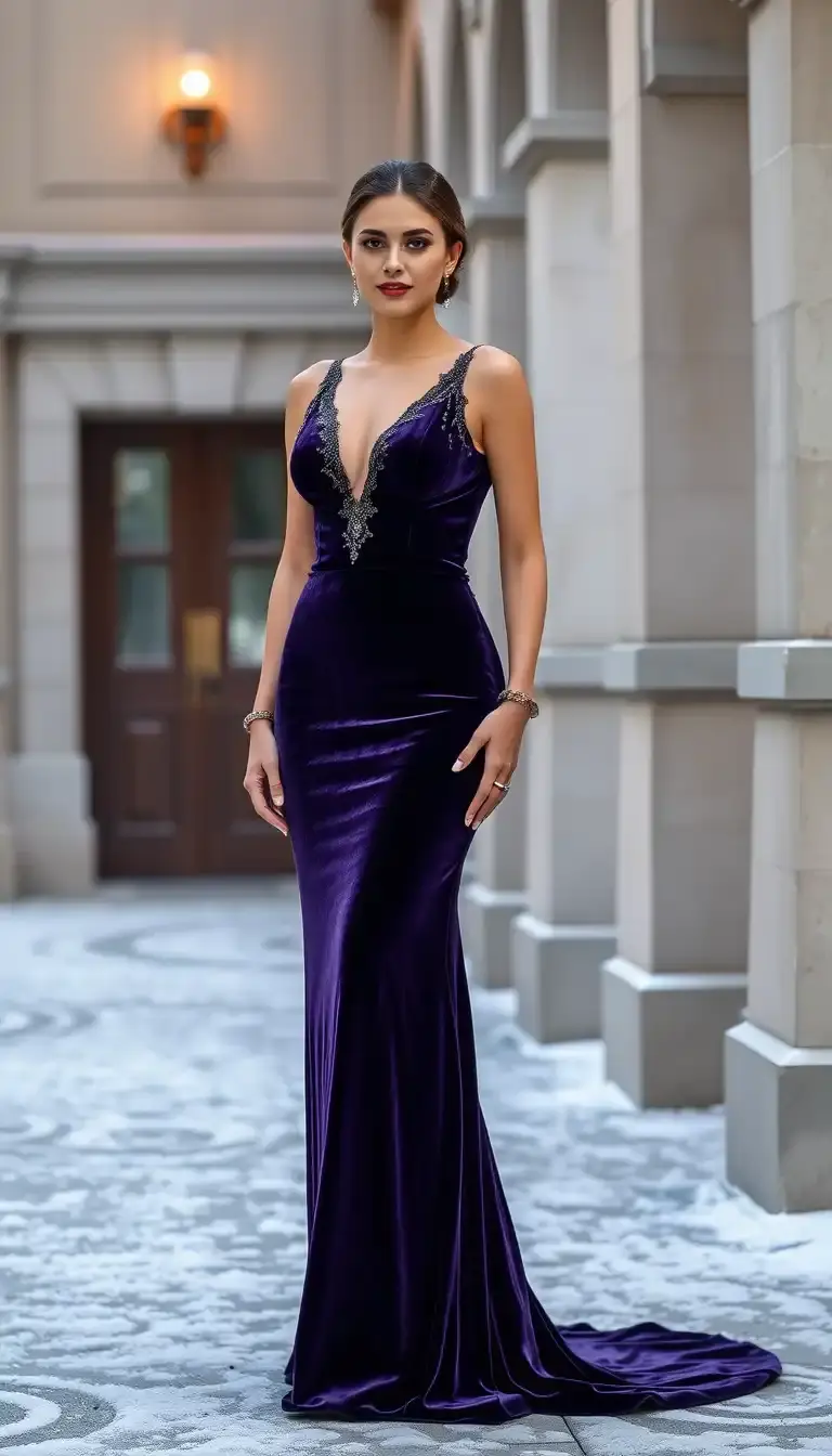 Velvet Winter Formal Gown