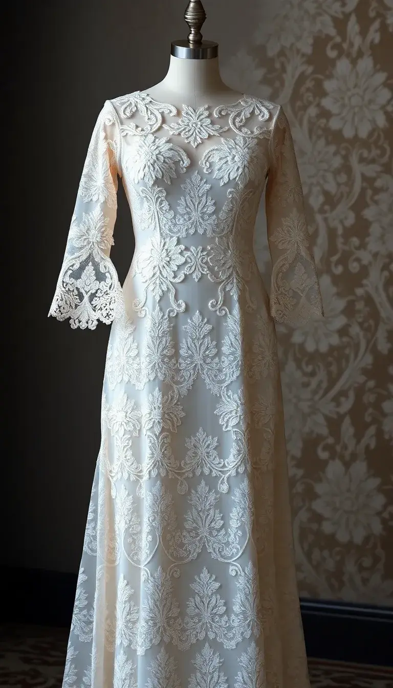 Lace Winter Formal Dress