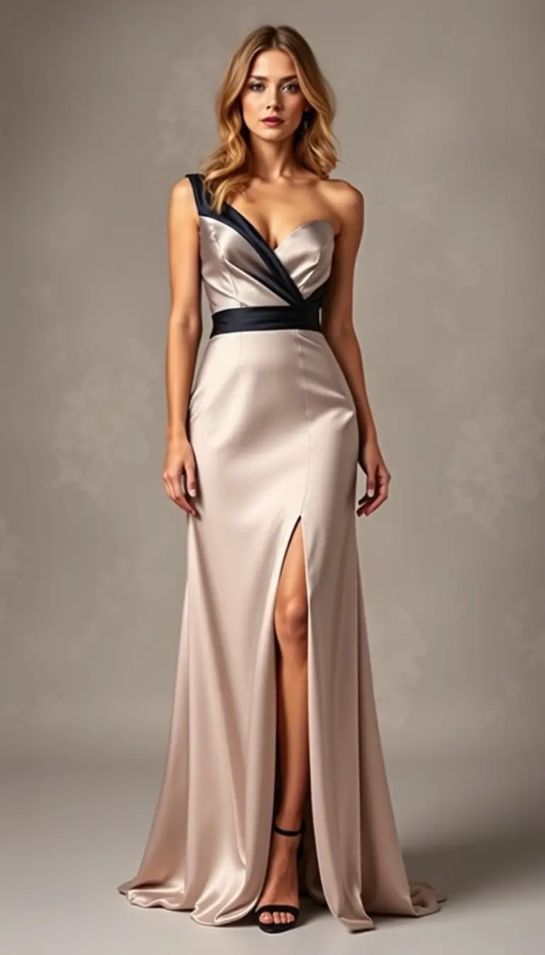 Satin Winter Formal Maxi