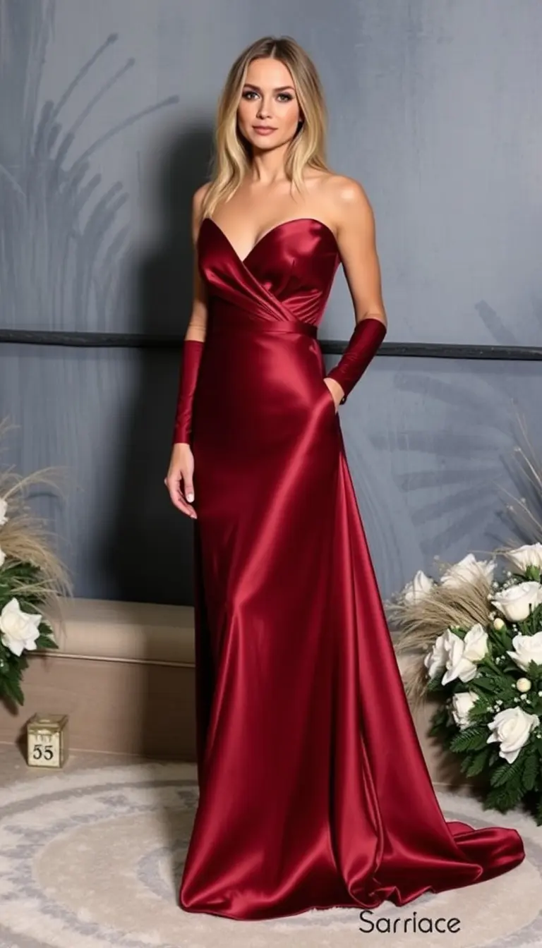 Satin Winter Guest Maxi