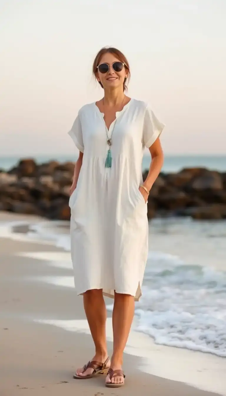 Linen Beach Casual Dress