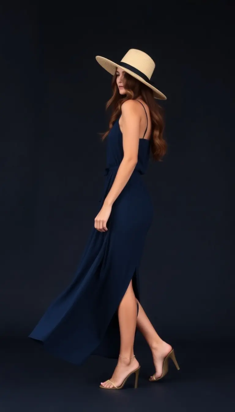 Navy Blue Women's Maxi