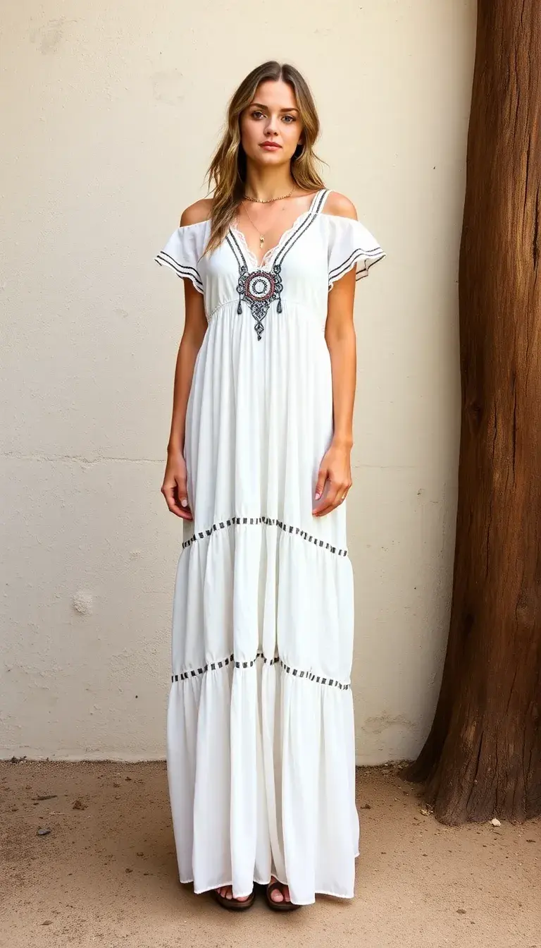 Tiered Boho Long Dress
