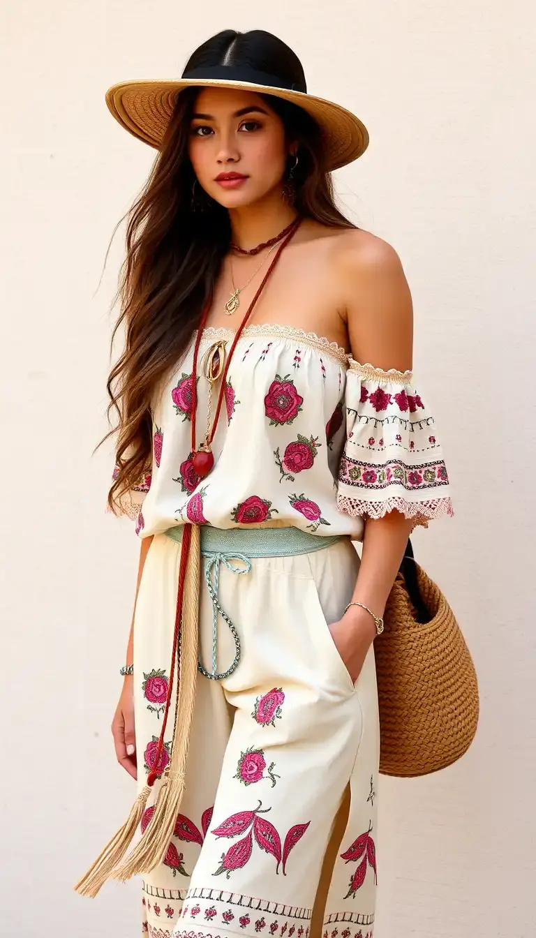 Off-Shoulder Boho Outfit