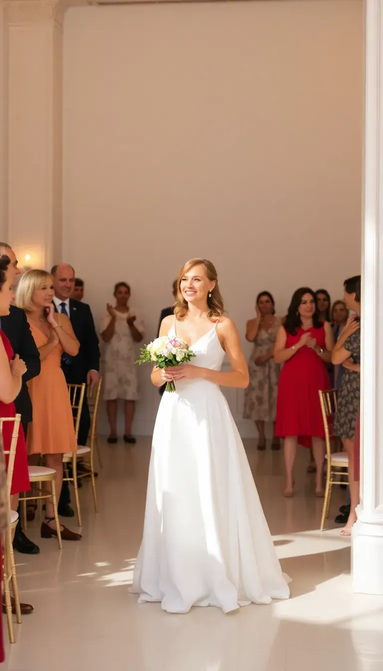 White A-Line Wedding Guest