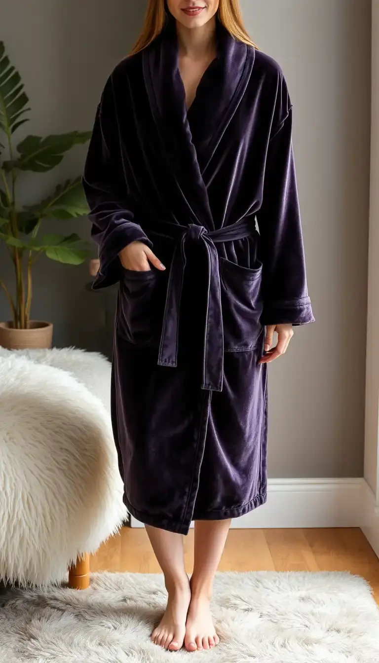 Velvet Womens Dressing Gown