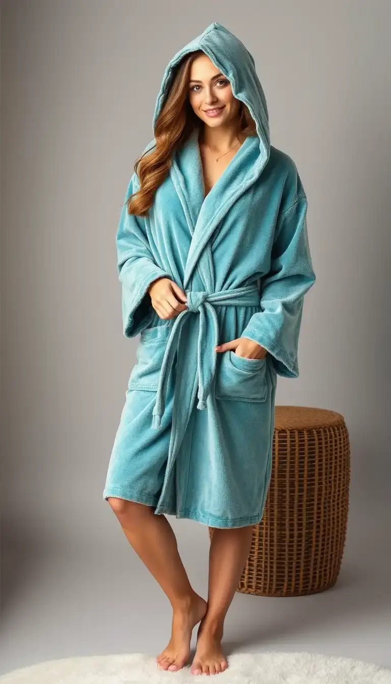 Hooded Womens Dressing Gown