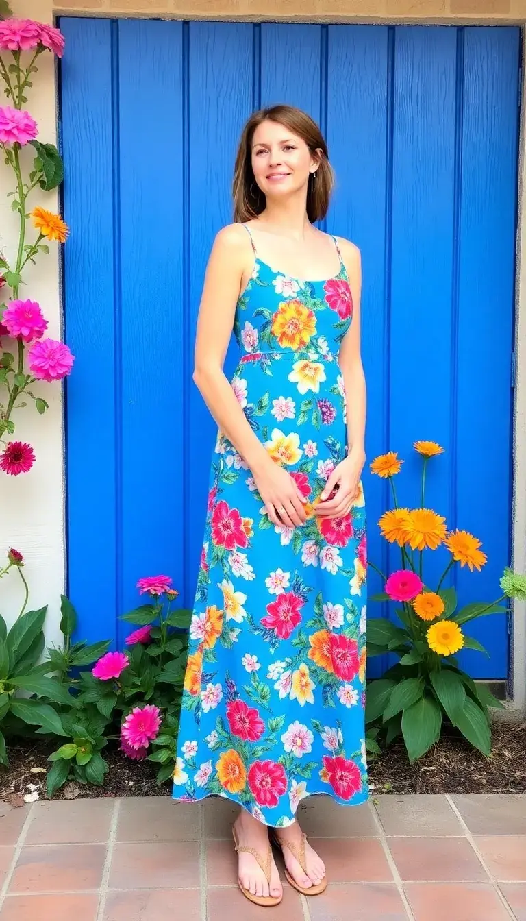 Blue Floral Sundress