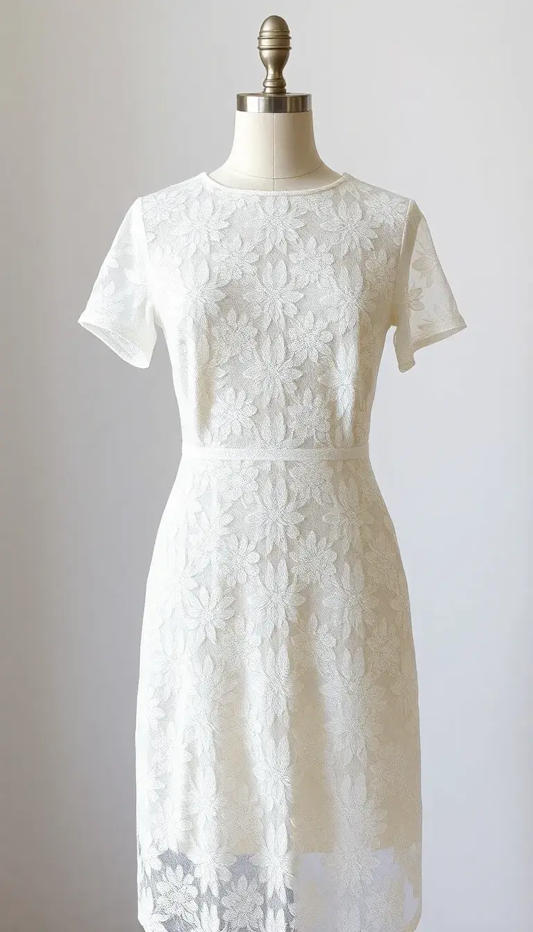 White Lace Midi Dress