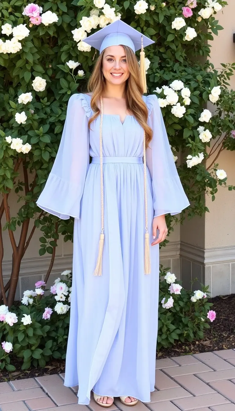 Pastel Blue Graduation Dress