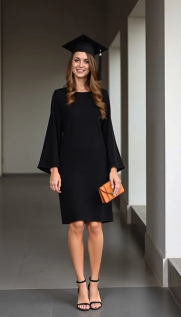Black Graduation Dress Simple