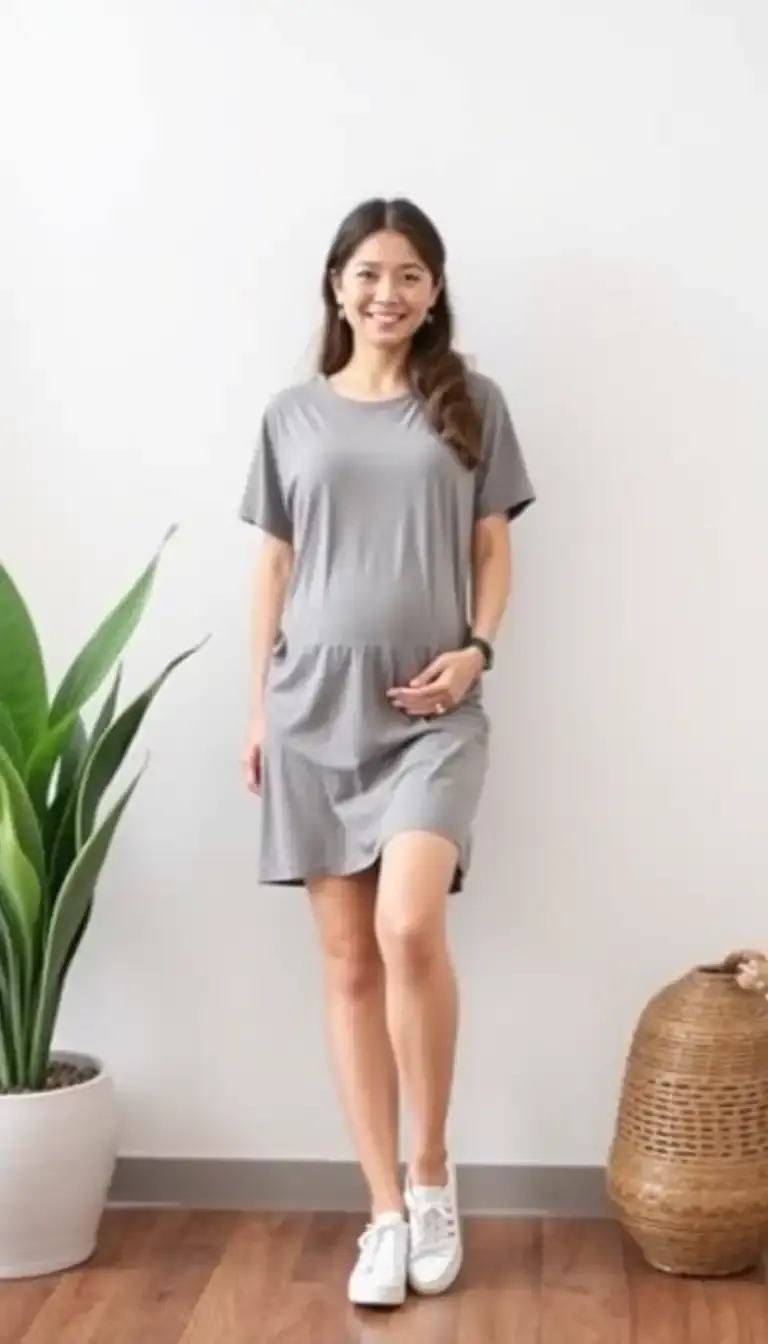 Cotton T-Shirt Maternity Dress