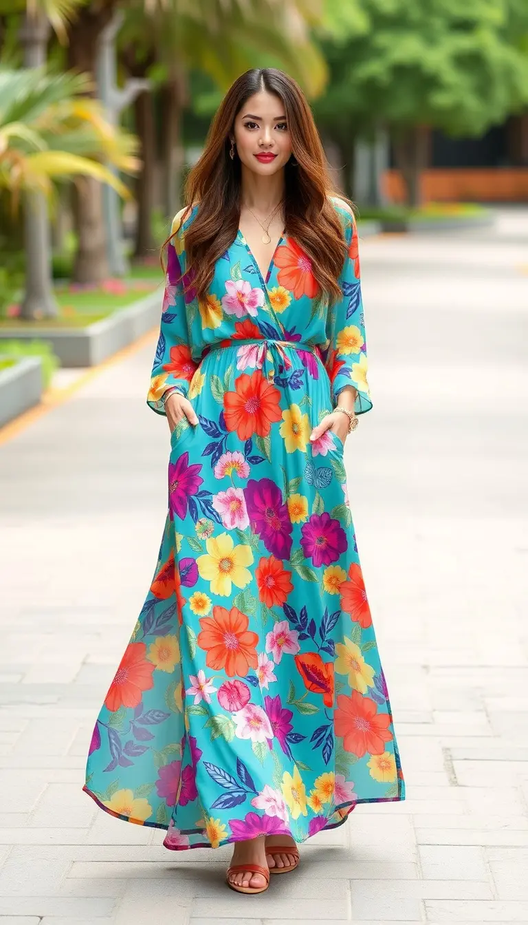 Floral Print Maxi Dress