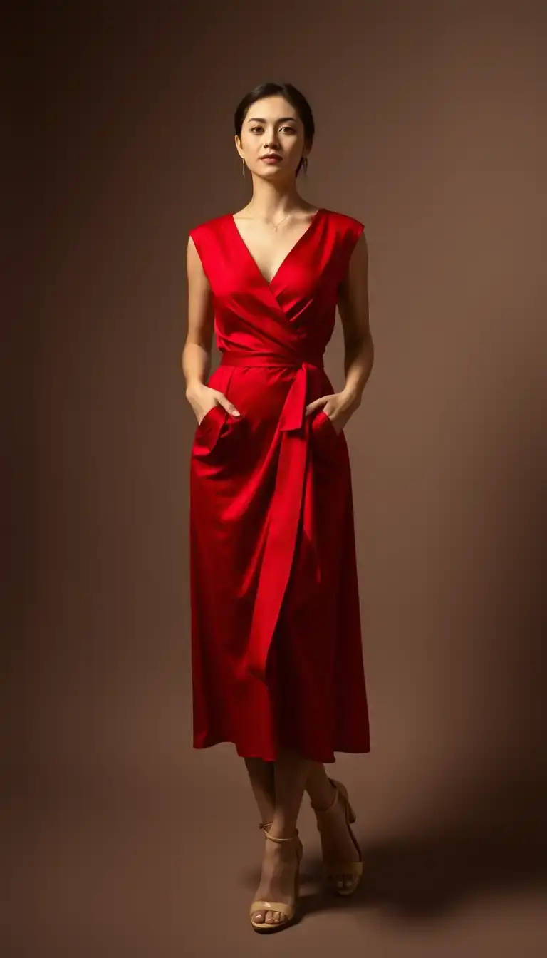 Red Wrap Dress