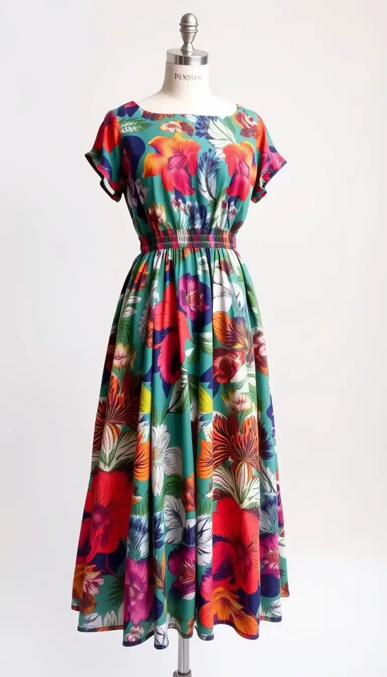 Printed Smock Dress