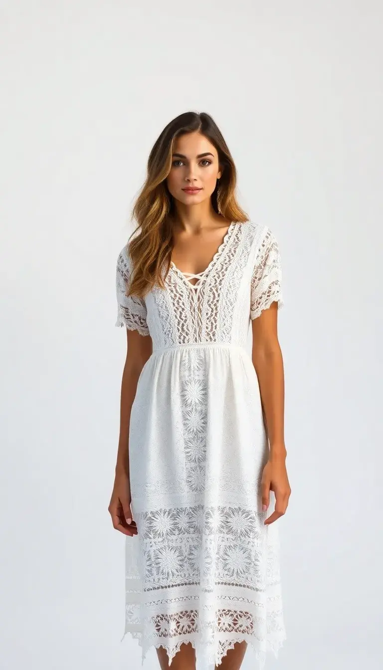 Boho Lace Dress front view