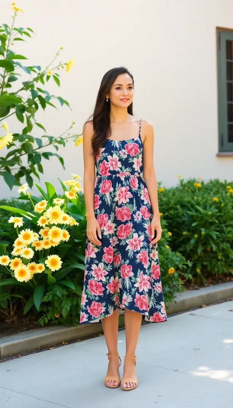 A-Line Sundress in floral print