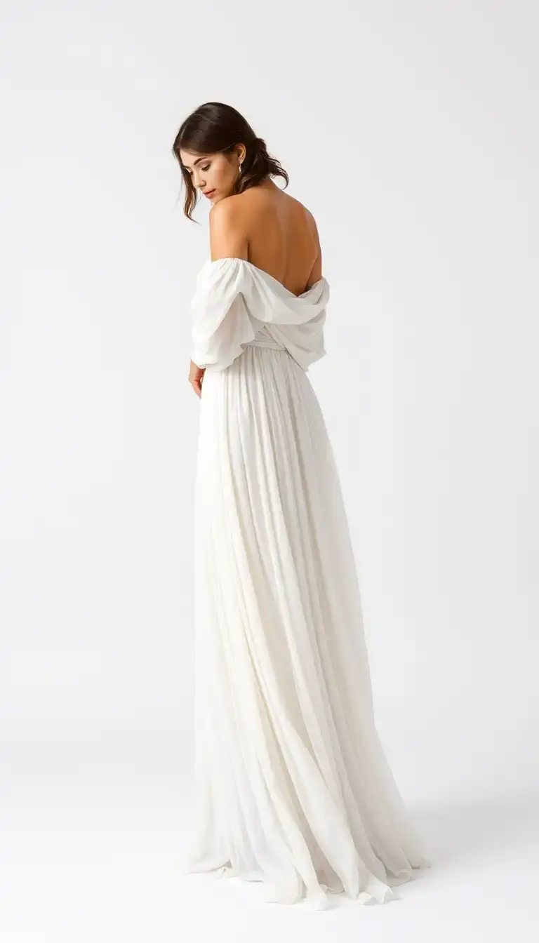 Ivory Chiffon Dress
