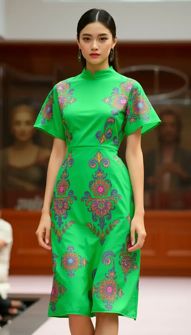 Green Versace Inspired Dress - 13 going on 30 style