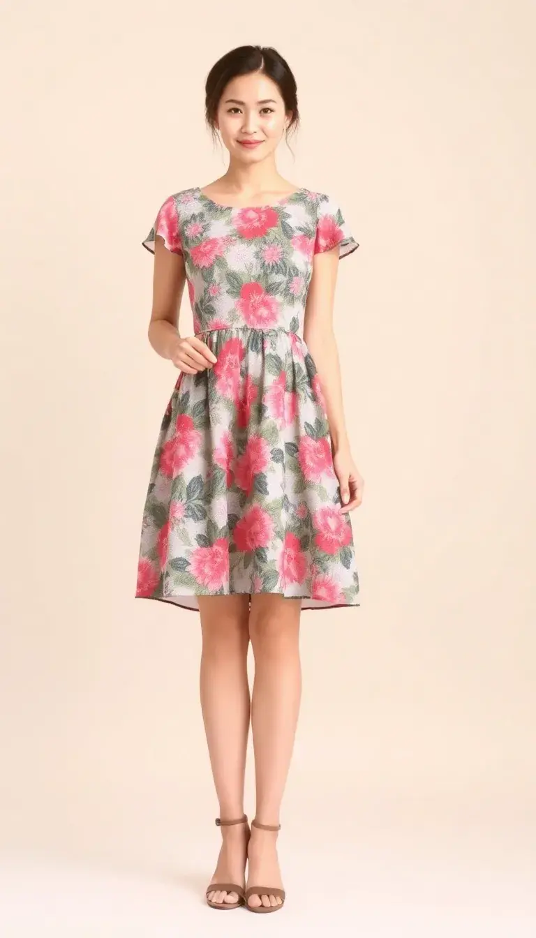 Floral Print Flirty Dress