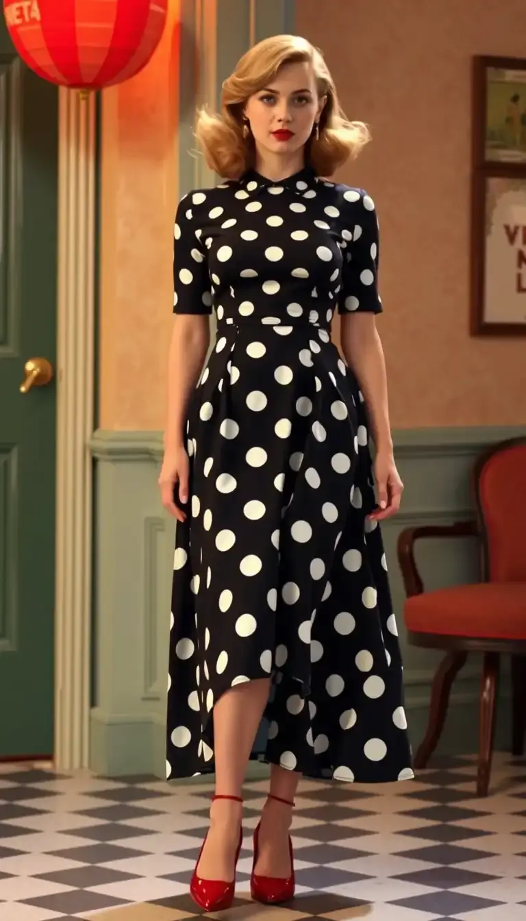 Polka Dot Retro Dress