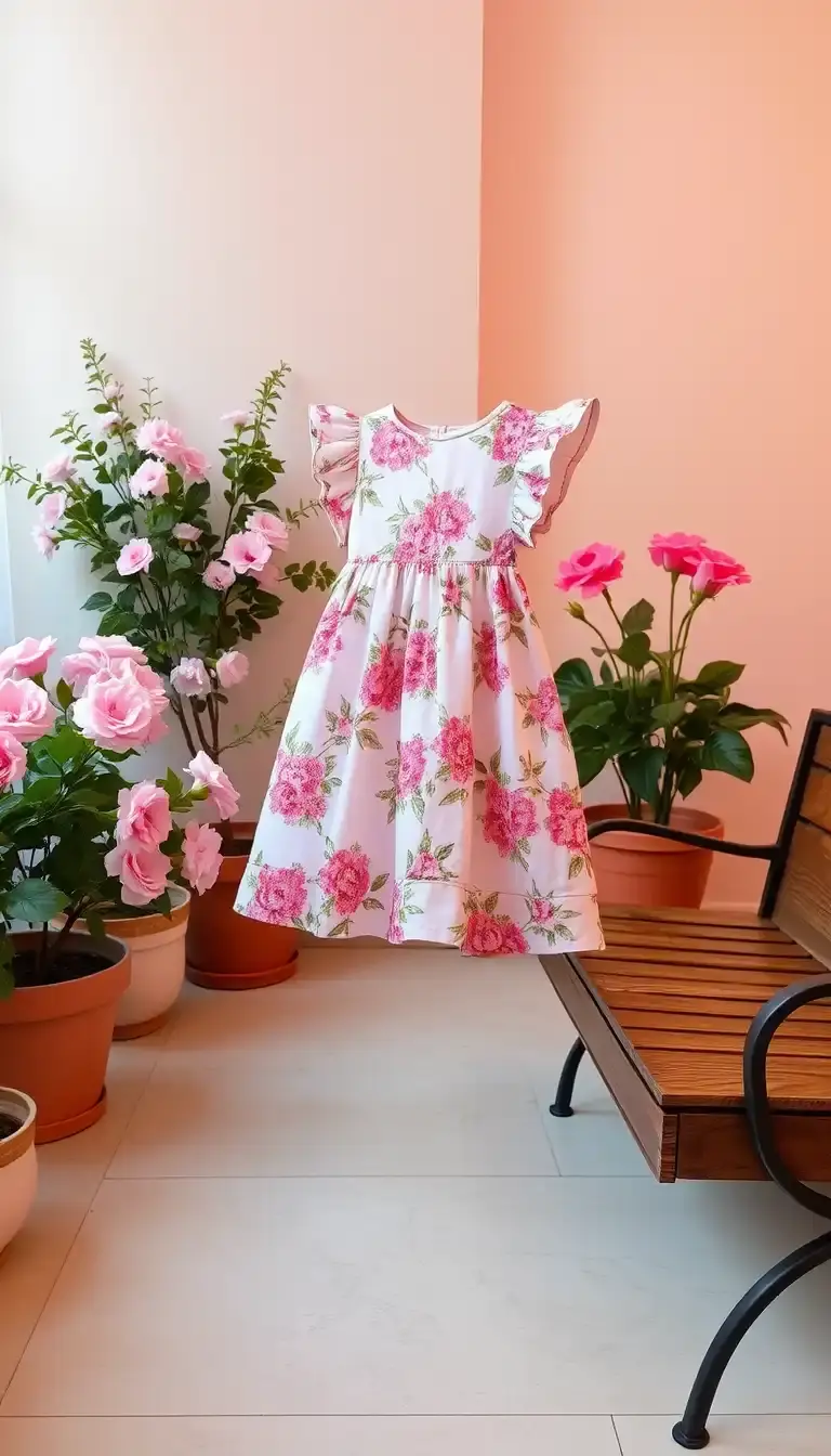 Pink Floral Babydoll Dress