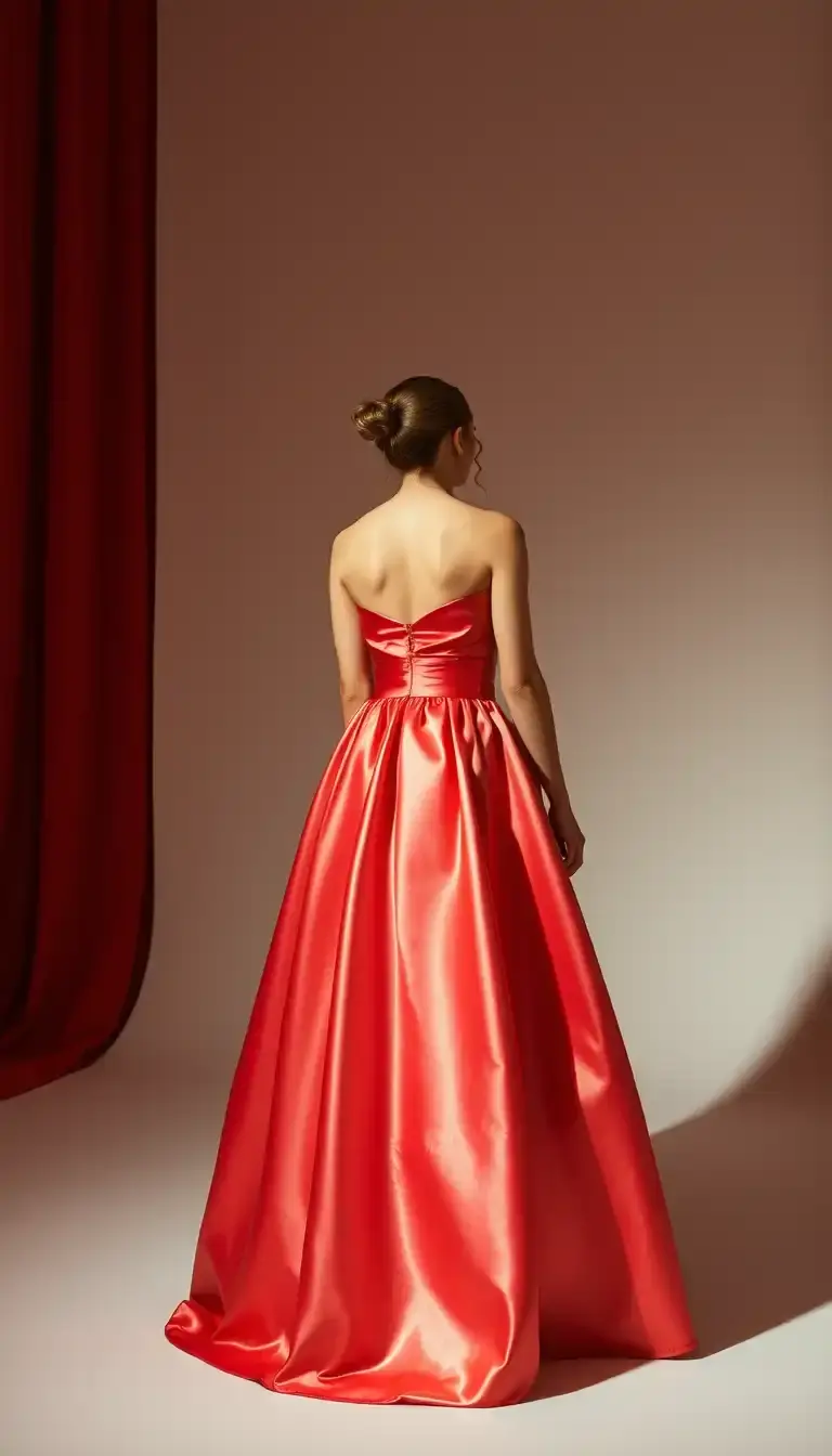 Red Satin Birthday Dress