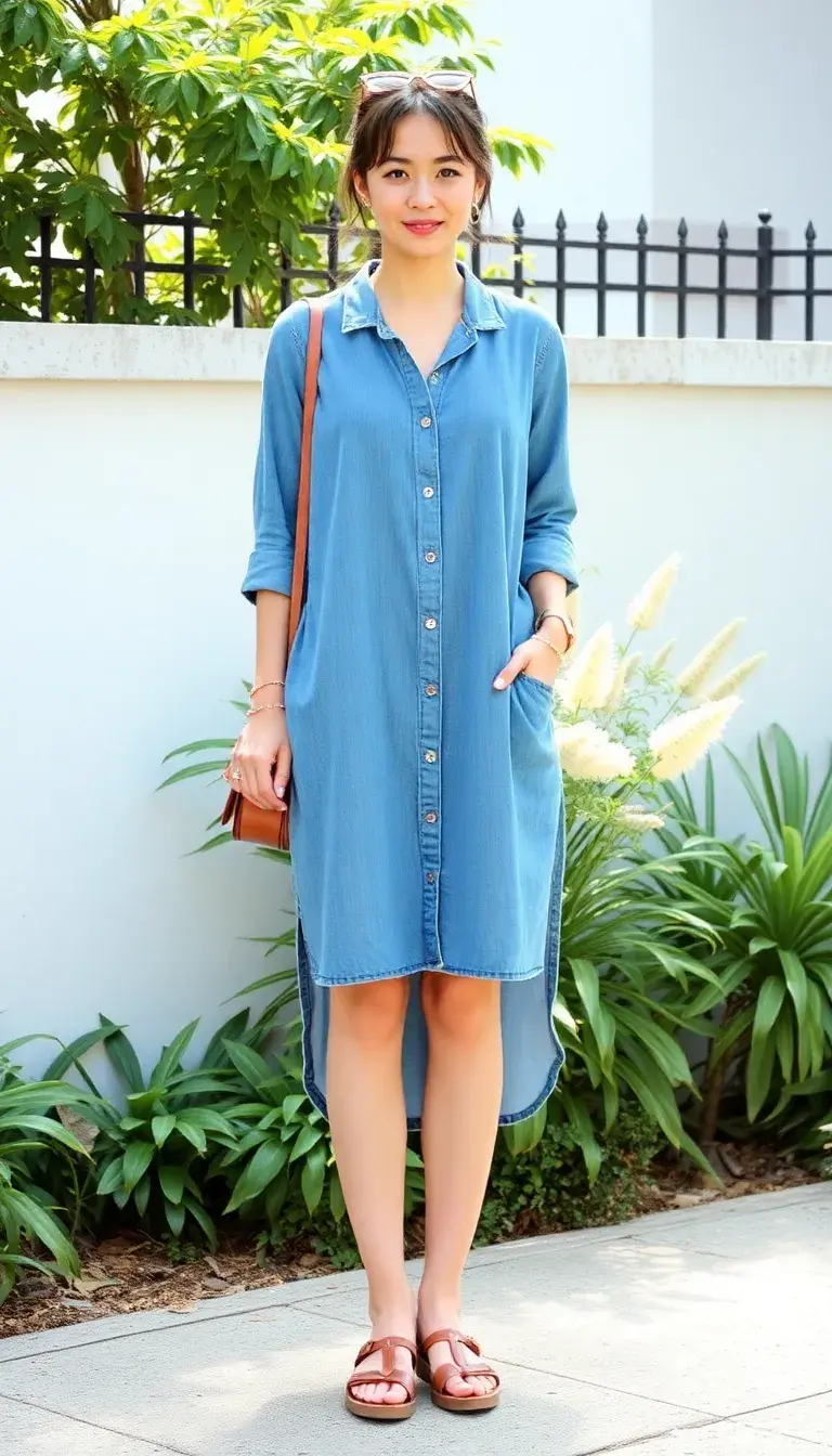 Denim Shift Dress