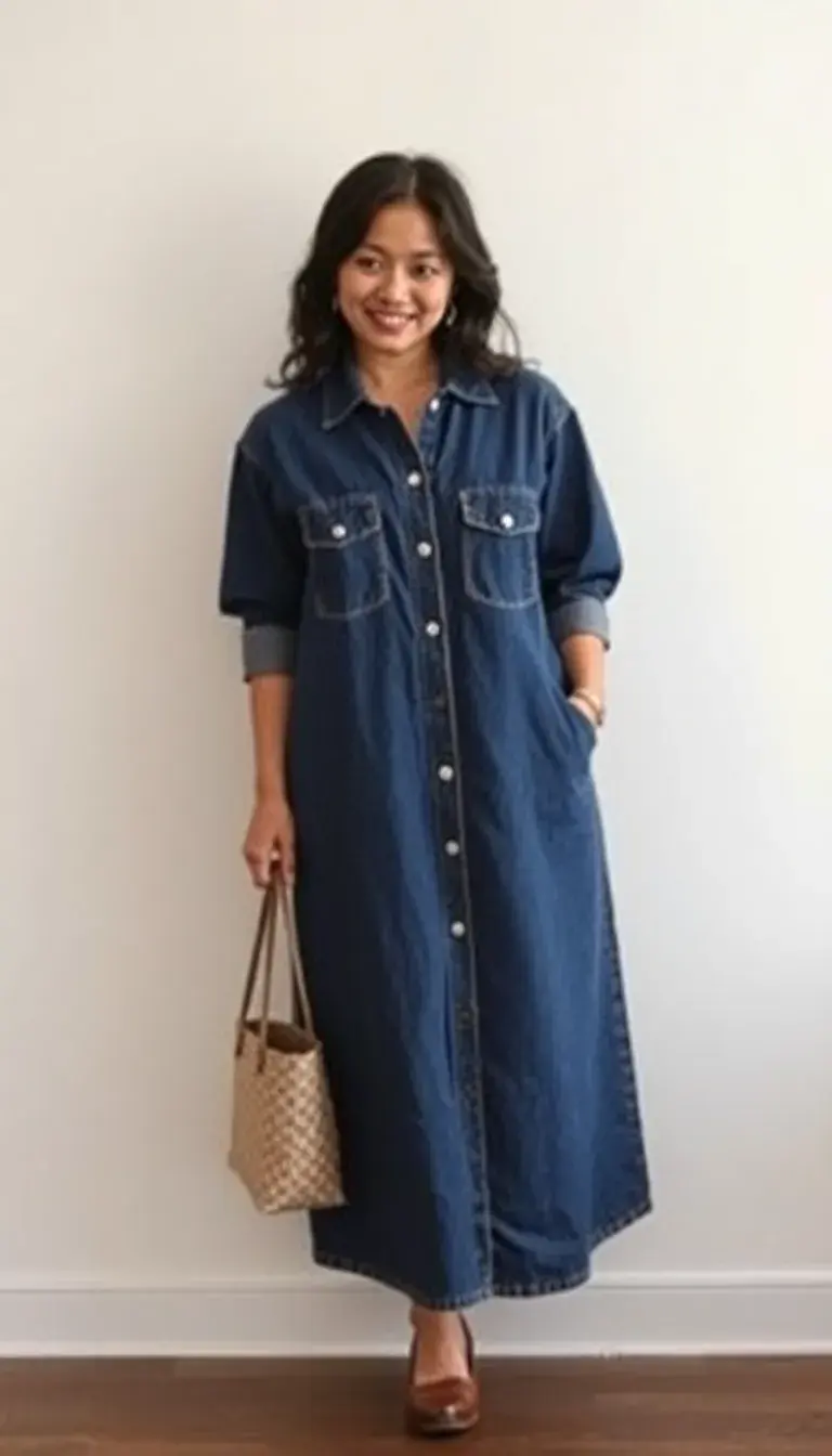 Denim A-Line Dress