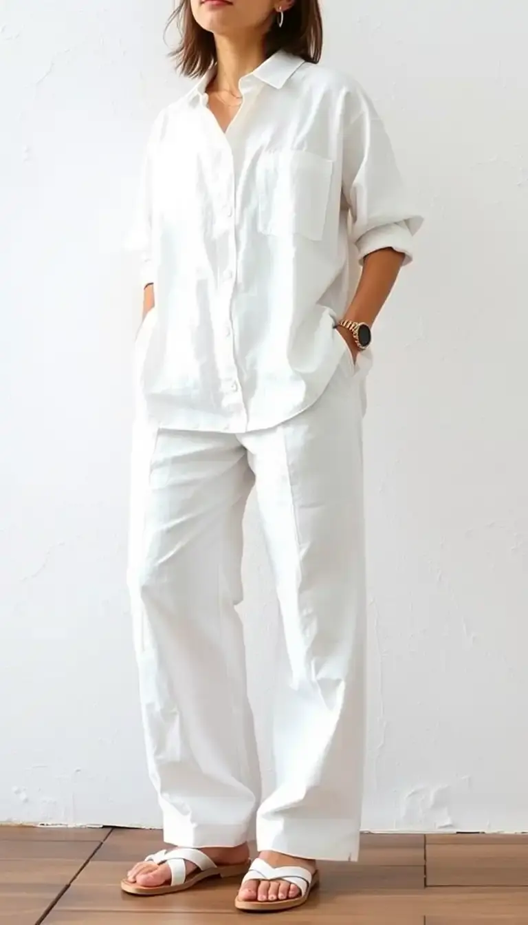 White Dress Pants Linen