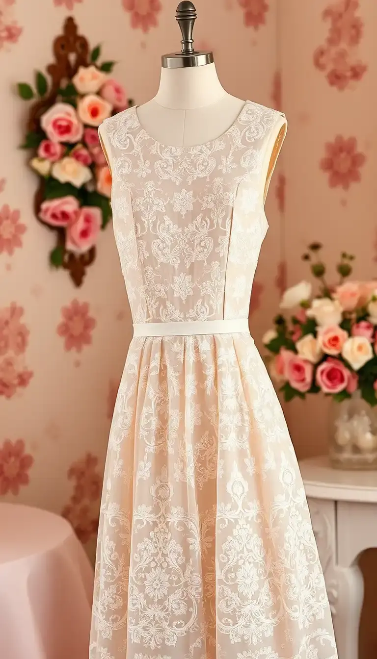 Delicate Floral Lace Dress