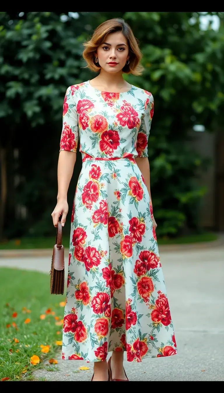 Vintage Floral Dress