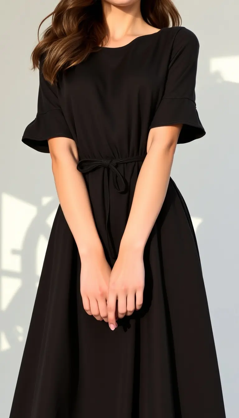 Black Dress with Belt