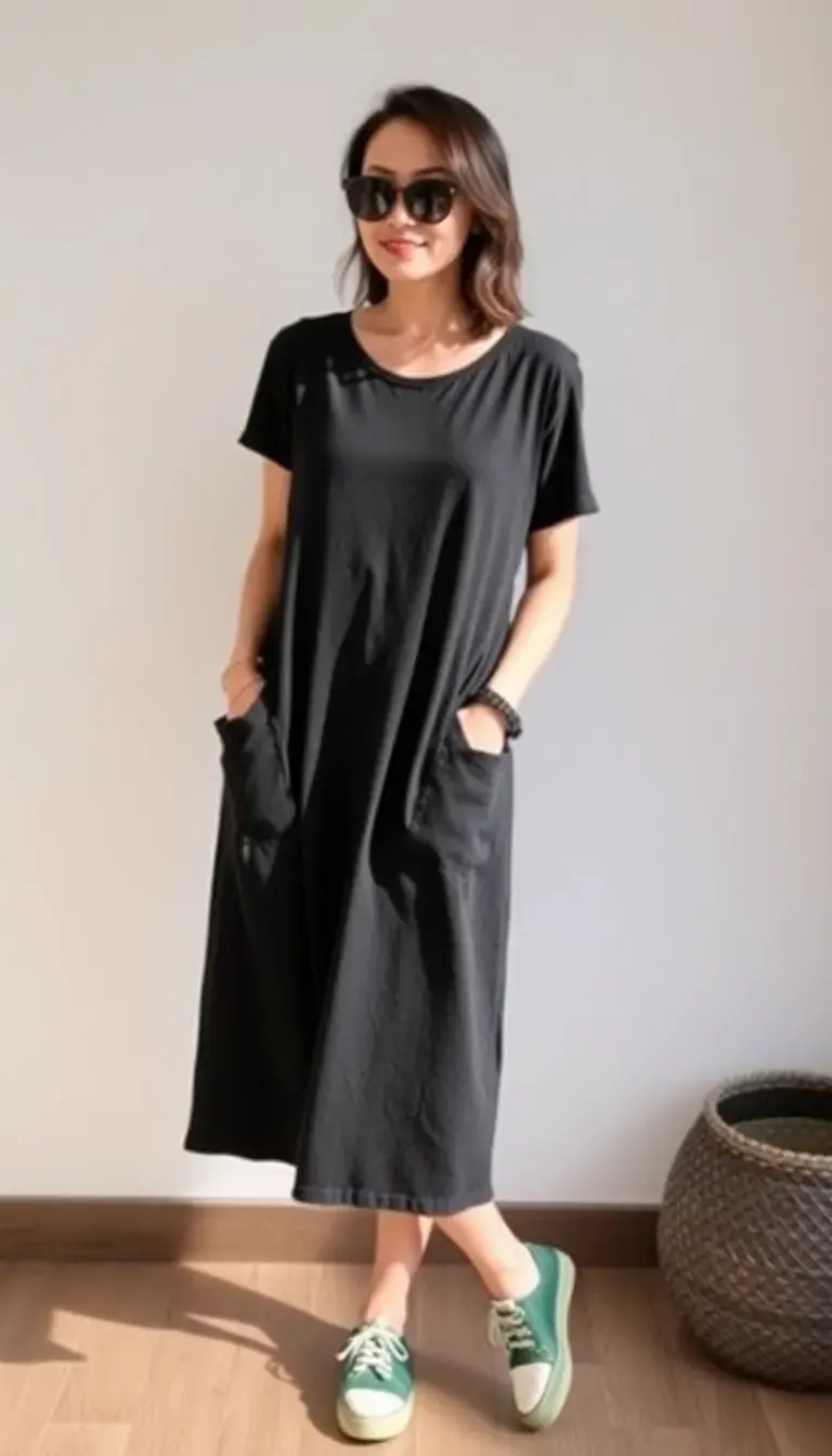 Black Dress with Pockets