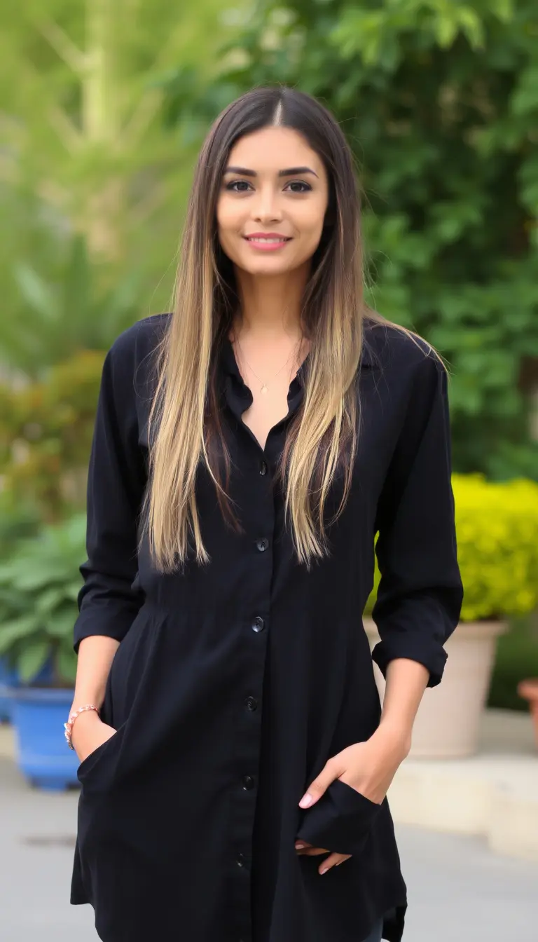 Black Dress with Buttons