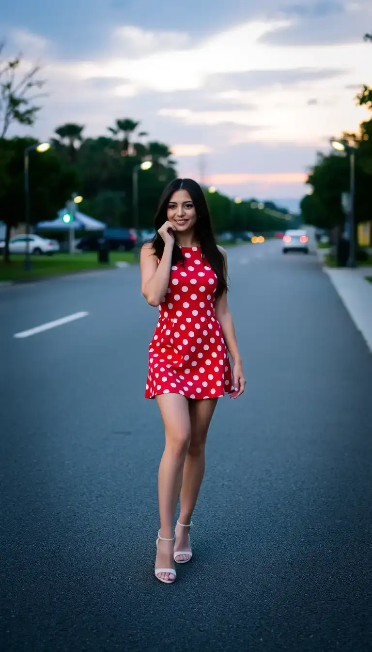 Red Polka Dot Mini Dress